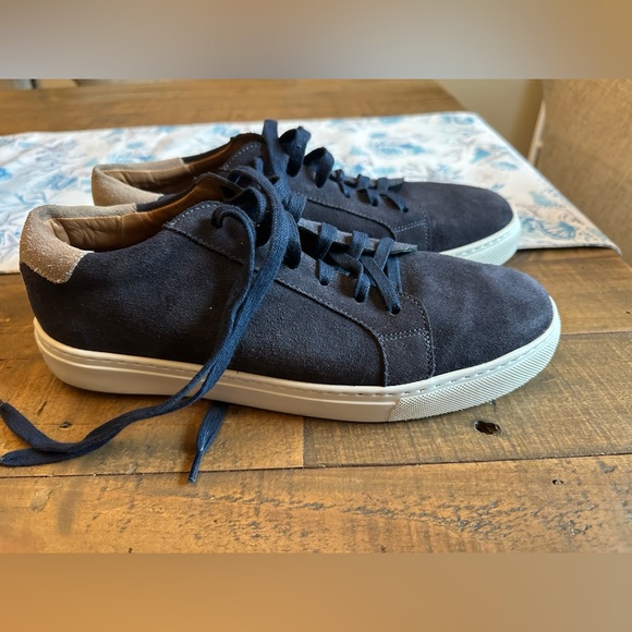 NWOT Peter Millar Crown Sneaker Mens Size 9 Blue Suede Shoes - Picture 1 of 7